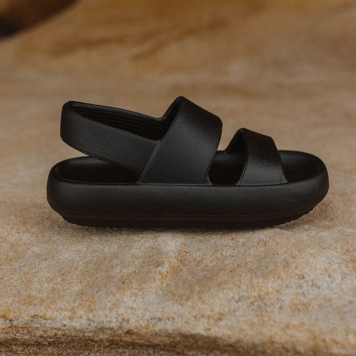 Black Stealth Nomad Shoes, Lightweight & Waterproof Sandals & Slides For All Terrain, RubbaBubba